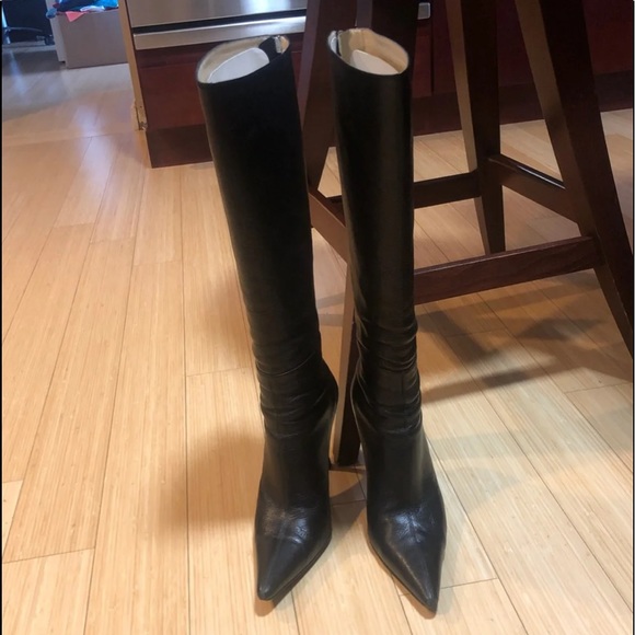 gucci leather knee high boots